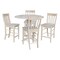 International Concepts 42 in Round Drop Leaf Counter Height Dining Table with 4 Stools in Unfinished - 5 Piece Set K-42DPT-23B-S6162-4 - alternate 1